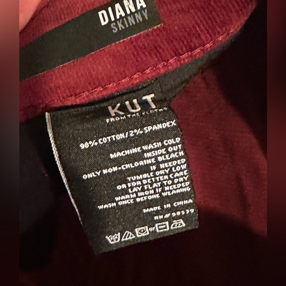 NWT Kut From The Kloth Women's Diana High Rise Fab Ab Skinny Corduroy Pants - Picture 9 of 15